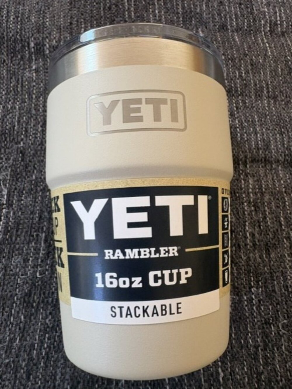 YETI Rambler 16oz Stackable Cup w/Magslider Lid. Cape Taupe New With Tags